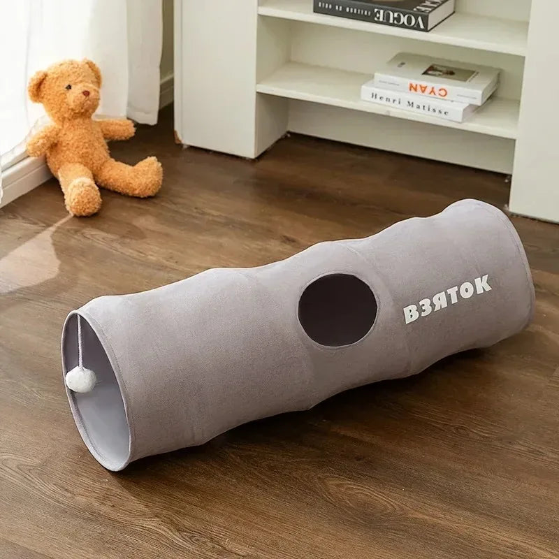 Stornfield Collapsible Cat Tunnel for Indoor Cats to Play and Hide