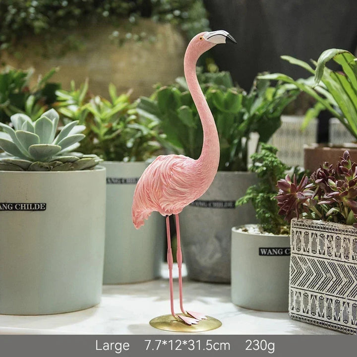 Stornfield | Nordic Flamingo Figurine Figure Statue Sculpture Living Room Office Wedding Party Ornaments Home Decor Decoration Accessories