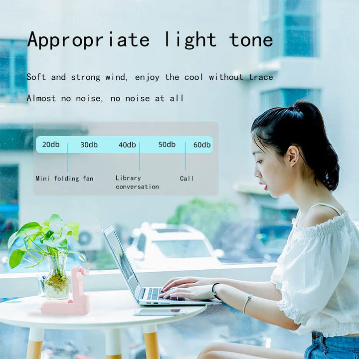 New Handheld Portable Mini Fan - Creative, Three-Speed Adjustable, Solid Color, USB Rechargeable Small Fan | Stornfield