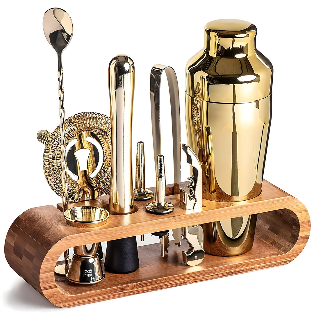 Cocktail shaker set made of stainless steel – 10-piece premium bartender set | Ideal for mixed drinks and parties | Stornfield