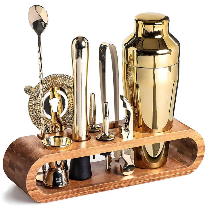Cocktail shaker set made of stainless steel – 10-piece premium bartender set | Ideal for mixed drinks and parties | Stornfield