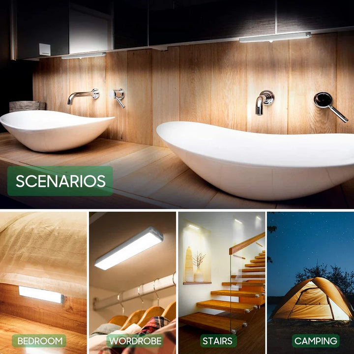 Stornfield | LED Motion Sensor Wireless Night Light for Kitchen, Bedroom, Closet, Stairway, and Cabinet Lighting