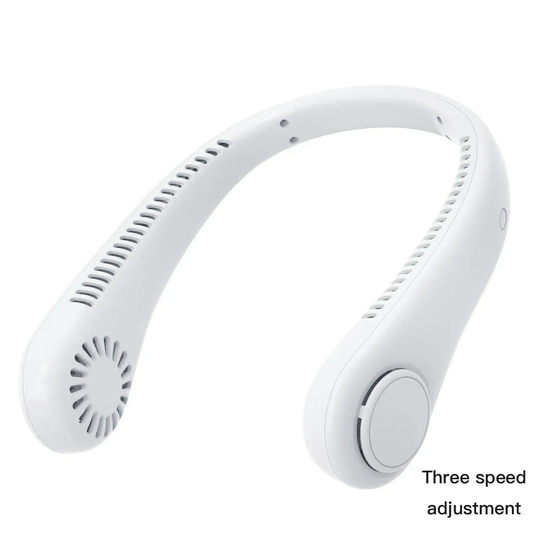 Portable Mini Bladeless Neckband Fan with Digital Display - USB Rechargeable Air Cooler for Neck, Hands-Free Cooling Experience | Stornfield