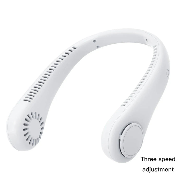Portable Mini Bladeless Neckband Fan with Digital Display - USB Rechargeable Air Cooler for Neck, Hands-Free Cooling Experience | Stornfield