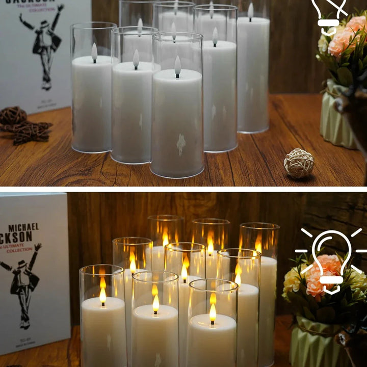 Flameless Acrylic Candle 9-Piece Set Stornfield