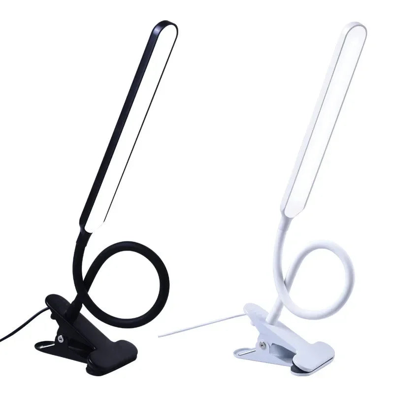 Stornfield | LED Clamp Light LumaFlex | 3 Light Colors & 10 Brightness Levels | USB Operation | Flexible Gooseneck | Eye-Friendly & Dimmable