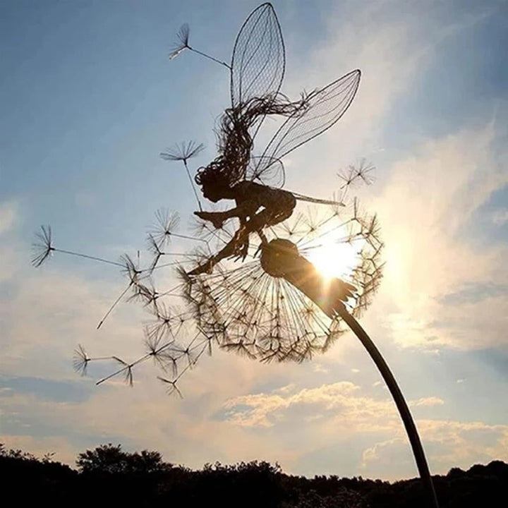 Fairy on a Stornfield Milk Wire Sculpture