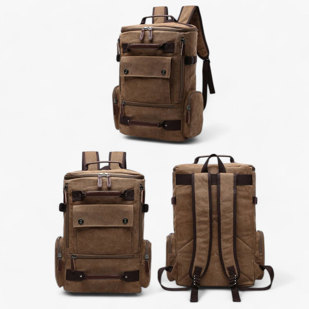 Stornfield | Vintage Canvas Backpack – Stylish & Functional with Laptop Compartment for Everyday & Adventure