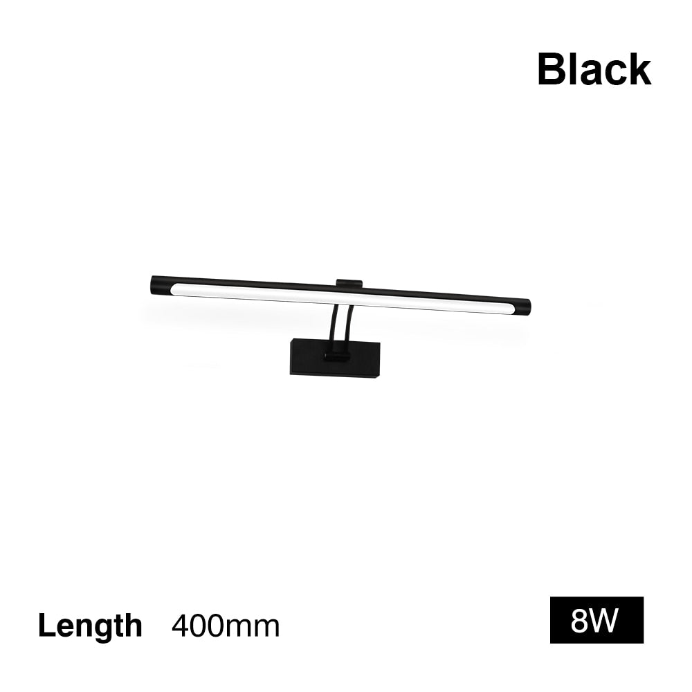 Stornfield | LED Wall Sconce 80-100cm - Modern Black/Silver Wall Lamp for Bathroom, Indoor Mounted Picture Light