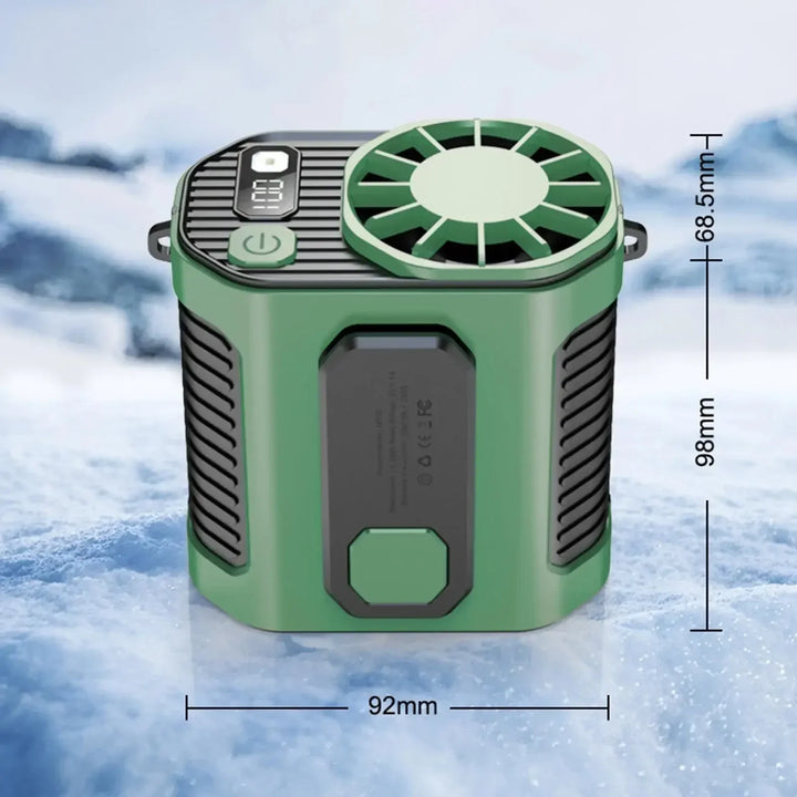 20000mAh Portable Waist Fan - Strong Wind Hanging Neck Fan with Power Bank and LED Lighting for Outdoor Sports and Work | Stornfield