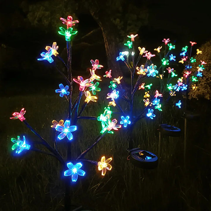 Sakura Tree Solar Flower Pathway Outdoor Lights | Stornfield
