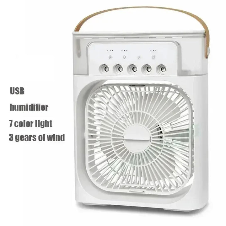 3 In 1 Fan AIr Conditioner Household Small Air Cooler LED Night Light Portable Humidifier Air Adjustment Fan Office Home Fan New | Stornfield