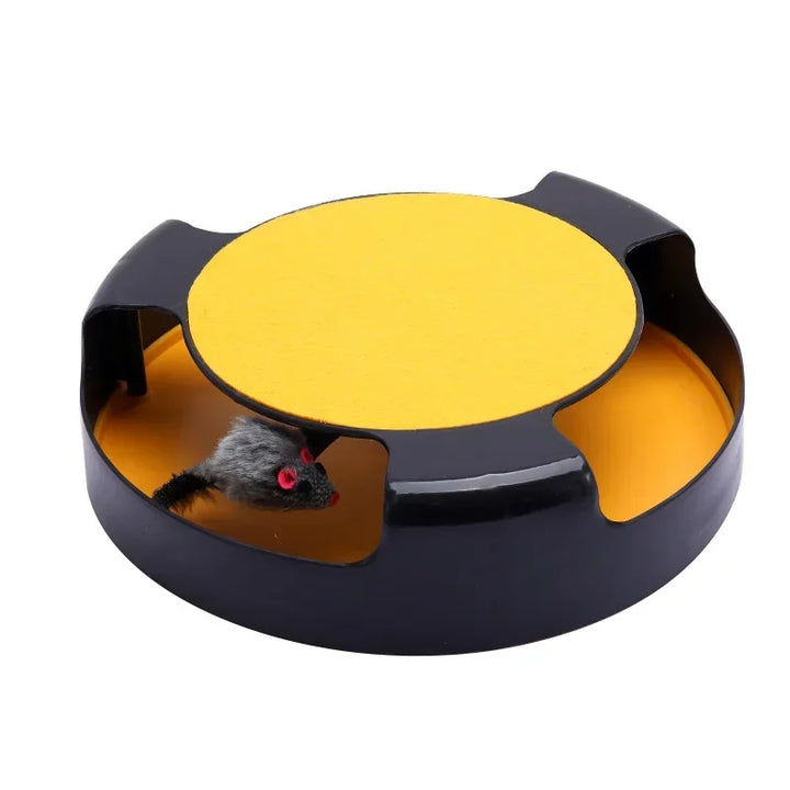 Stornfield Interactive Cat Toy with Rotating Mouse & Scratching Area