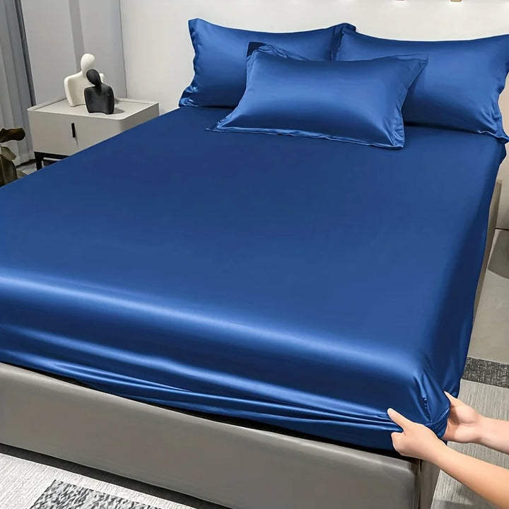 Stornfield | SatinDreams Luxury Fitted Sheet | Silk Satin Sheet | Breathable & Cooling | Wrinkle-Resistant | Easy Care