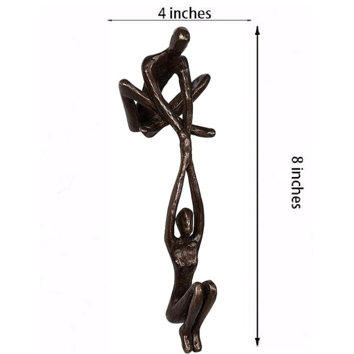 Verbindo Decorative Figure Polystone Black Modern Sculpture 20 cm | Stornfield