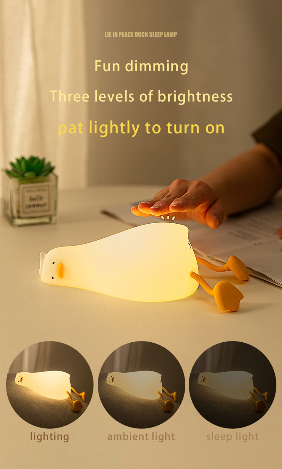 Lazy Flat Duck Atmosphere Night Lamp | Stornfield