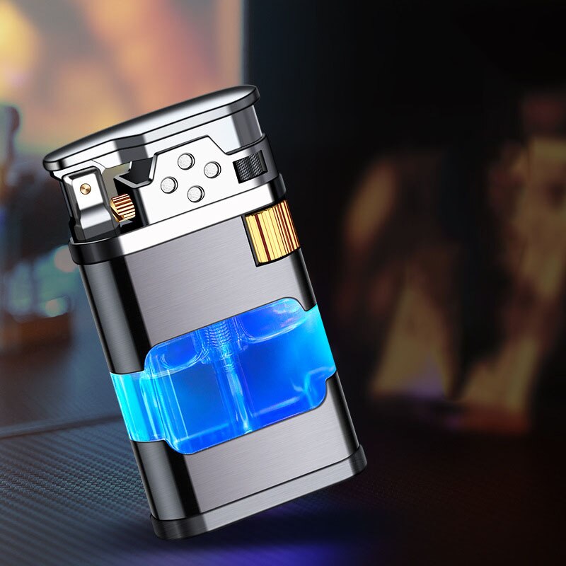 Blue Flame Metal Windproof Gas Lighter | Stornfield