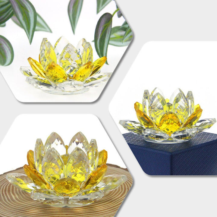 Stornfield | Glass paperweight art lotus flower crystal home decoration ornaments figurines wedding home decor party gifts souvenir