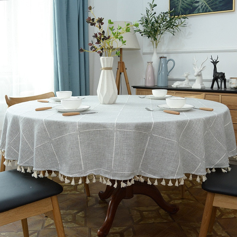 Stornfield | Aesthetic Round Linen Tablecloth
