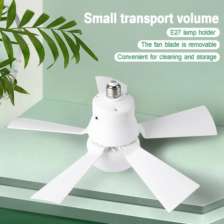 30W E27 Ceiling Fan Light with Remote - LED Dimming Function, Intelligent Silent Fan for Bedroom & Living Room | Stornfield