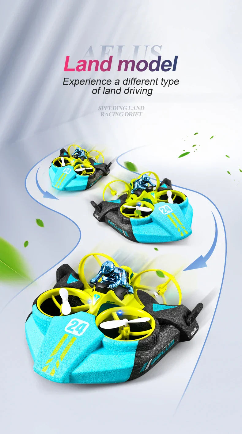 Stornfield | RC 3 in 1 Sea Land And Air Flying Boat Car Toy