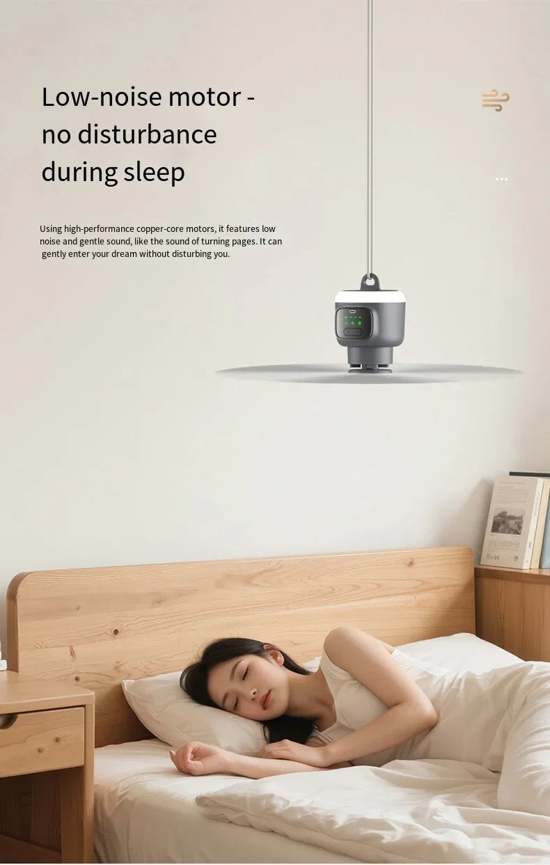 12000mAh Portable Ceiling & Camping Fan – Outdoor Tent Air Circulator and Cooling Ventilator | Stornfield