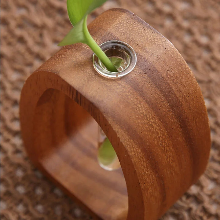 Oval Wood Frame Single Stem Vase | Stornfield