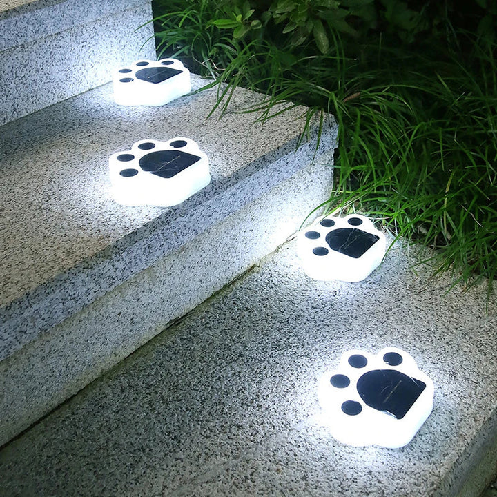 Solar LED Paw Lights for Garden and Path - Cute Solar Decorative Lights for Path Lighting, Ideal for Pet Lovers and Outdoor Decor | Stornfield