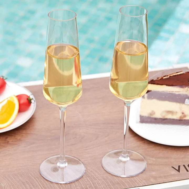 Stornfield Unbreakable Acrylic Champagne Flute 4-Piece Set