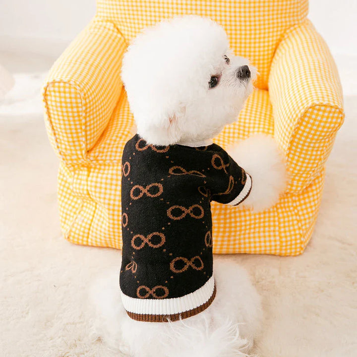 Stornfield striped knit warm dog cardigan