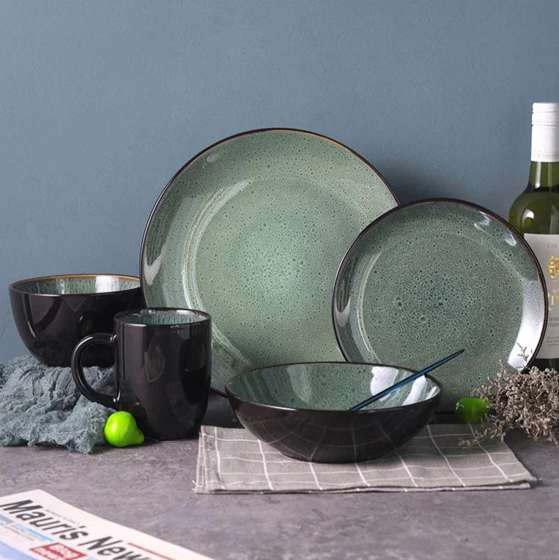 Coimbra Glaze 5-Piece Dinnerware Set Stornfield
