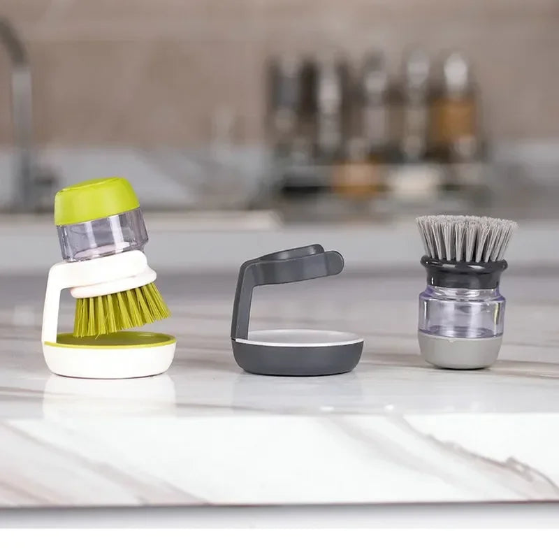 Dish brush with soap dispenser & holder | Eco-friendly plastic | Stornfield