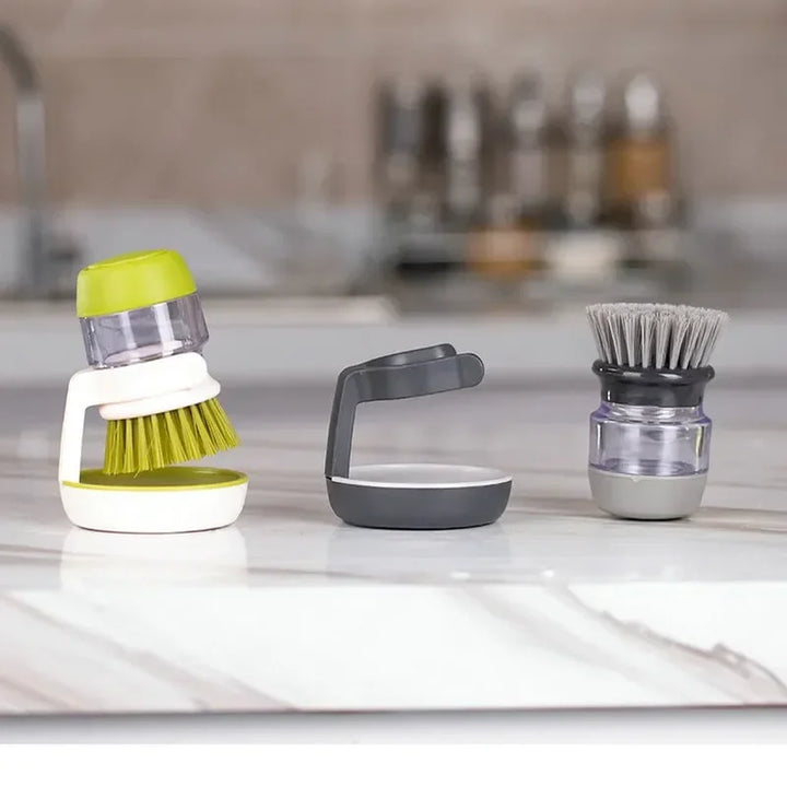 Dish brush with soap dispenser & holder | Eco-friendly plastic | Stornfield