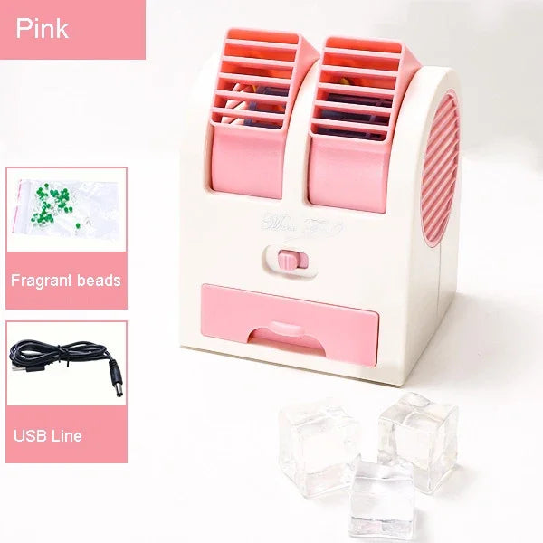 Dual-Outlet Turbo Cooling Desk Humidifier Fan | Stornfield