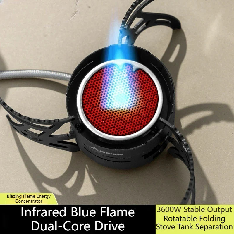 Dual-Core Blue Flame Outdoor Cooking Stove | Stornfield