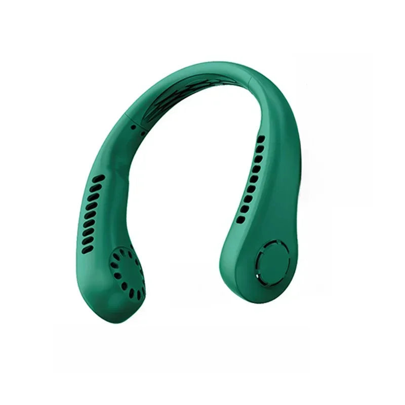 Portable Mini Neck Hanging Fan - Air-Cooled, Wearable USB Fan for Outdoor Sports, Running, Travel, Blade-Free Design | Stornfield