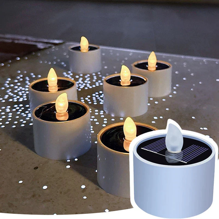 Solar-powered LED candles - Flickering outdoor lighting for garden and patio | Stornfield