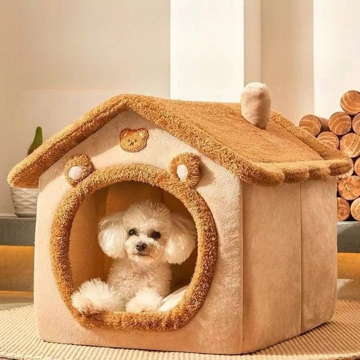 Plush Pet House with Roof & Anti-Slip Bottom Stornfield