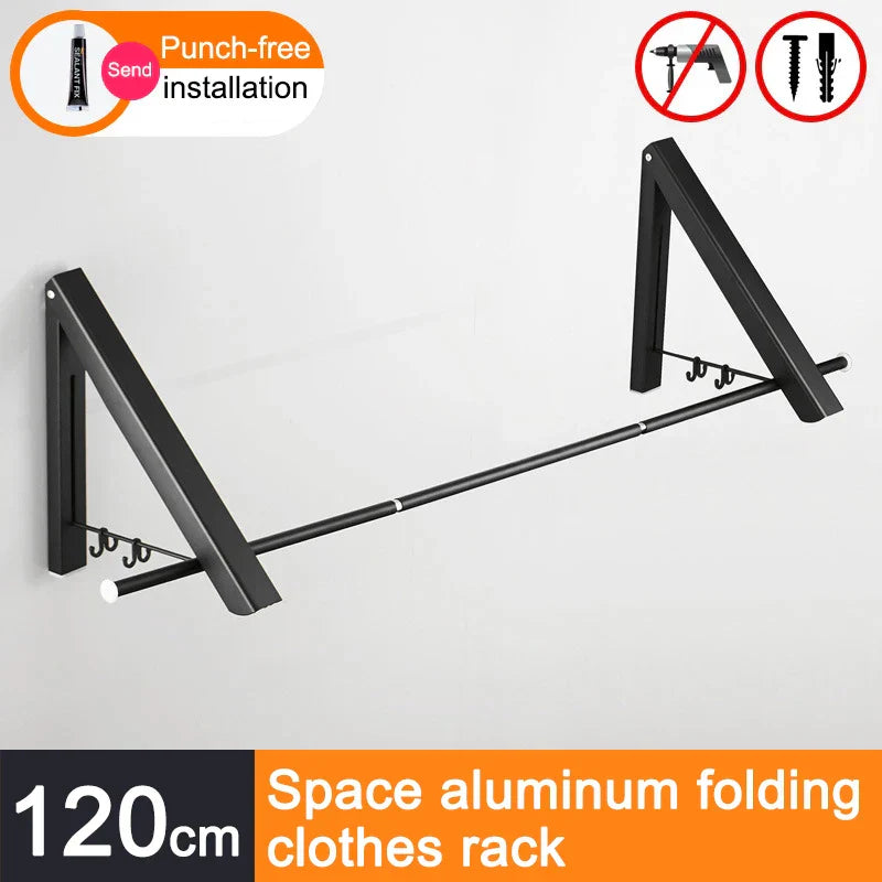 Space Saver FoldaStonrfielde Wall Clothes Aluminum Rack | Stonrfield