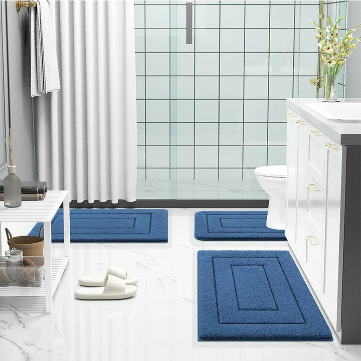 Bathroom Mat Microfiber Non-Slip – Double Layer Bath Mat | Highly Absorbent & Soft | Comfort Doormat | Stornfield