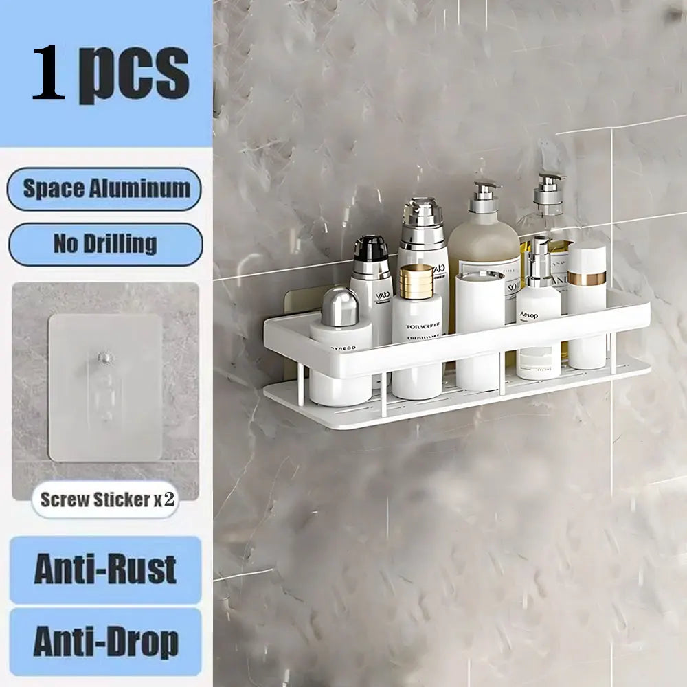 Shower shelf without drilling aluminum | Stornfield