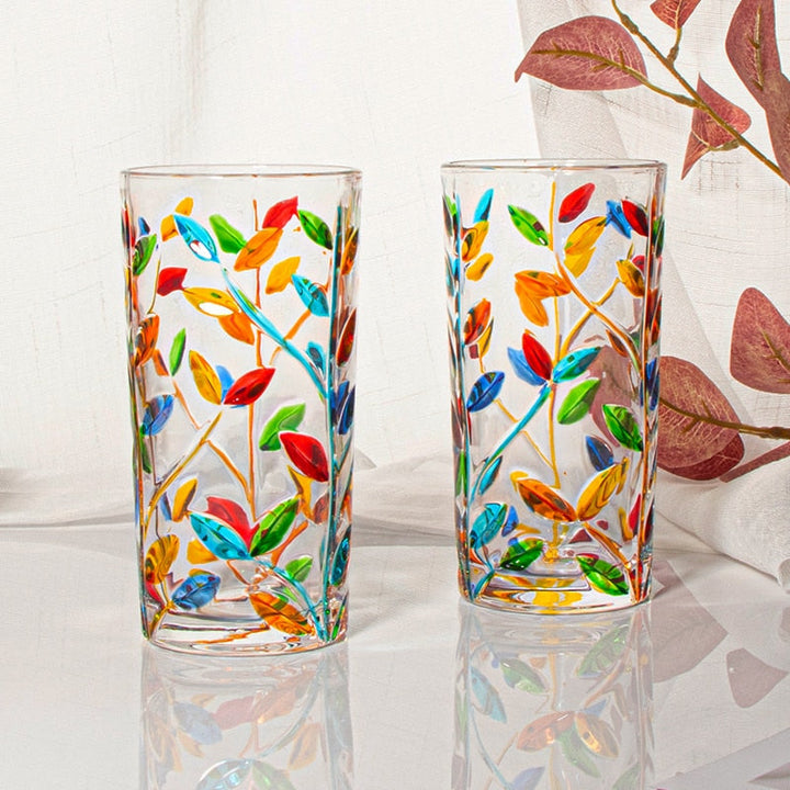 Hand-painted glass leaf cup | Stornfield