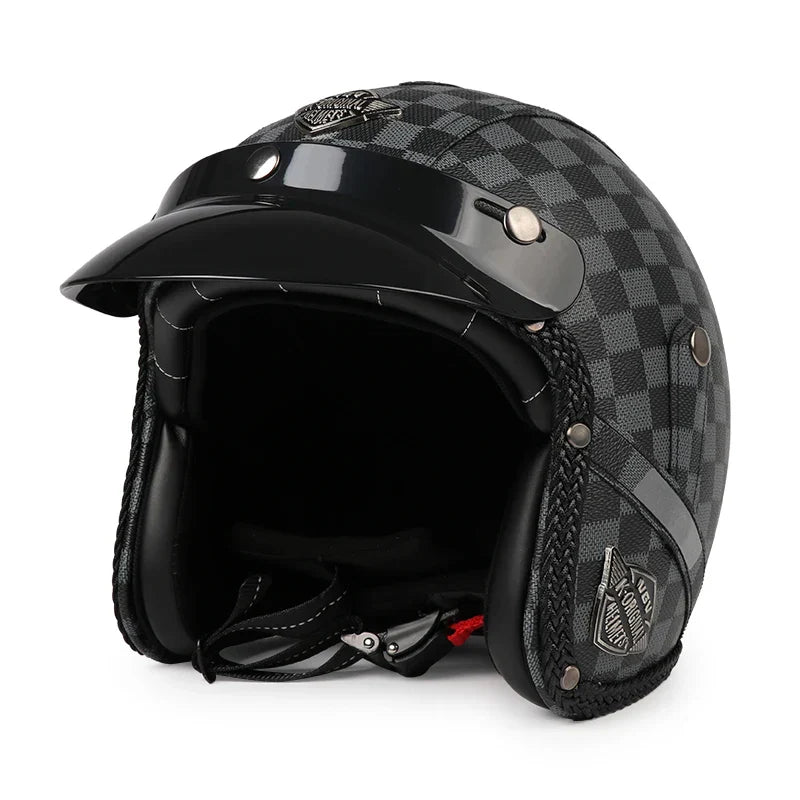 Stornfield | Retro Motorcycle Helmet – Kael – (Open Face 3/4)