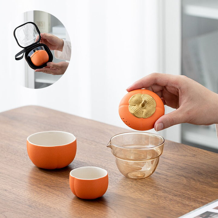 Mini Pumpkin Ceramic Teapot Set | Stornfield