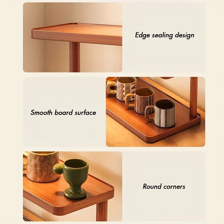 BambuCasa 2-tier wooden shelf Stornfield