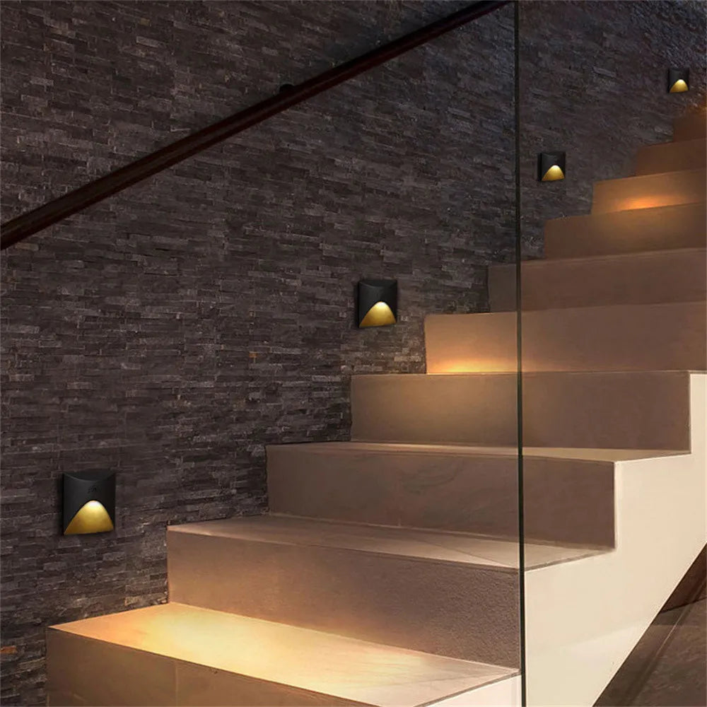 Stornfield | Modern waterproof IP65 LED recessed wall lamp for outdoor lighting - 3W embedded step & staircase balcony portal light