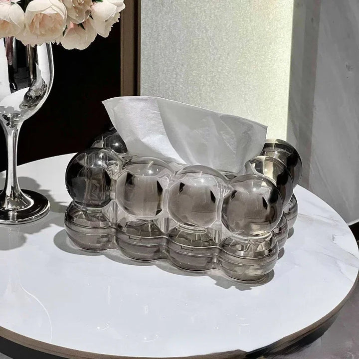 Stornfield | Boîte à mouchoirs LumiScape – Design en acrylique sculptural pour une élégance moderne
