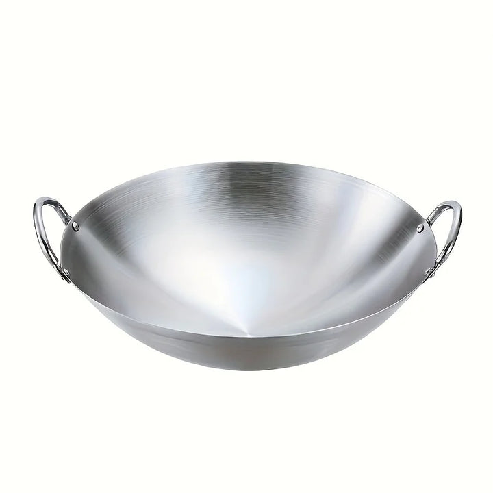 ChefMaster – Large Stainless Steel Wok with Double Handles Stornfield