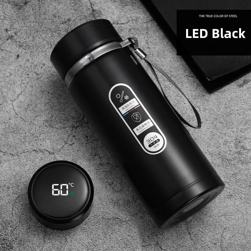 TempraBottle – Smart Thermos Bottle with LED Temperature Display (800ml–1L) | Stornfield