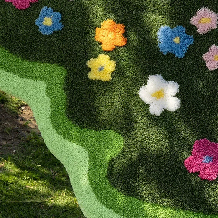 Moss and Floral Garden Rug | Stornfield